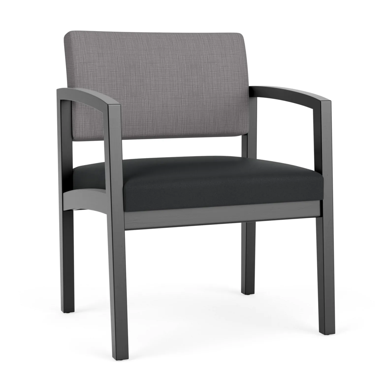 New Castle Wood Oversized Guest Chair with Designer Upholstery