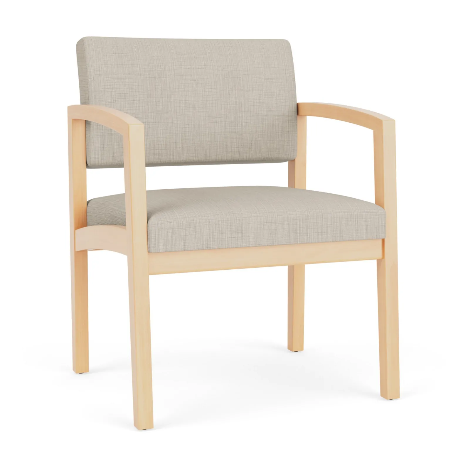 New Castle Wood Oversized Guest Chair with Designer Upholstery