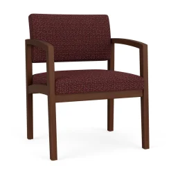 New Castle Wood Oversized Guest Chair with Designer Upholstery