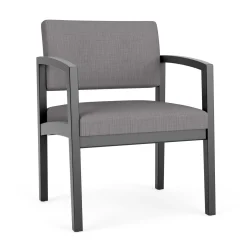 New Castle Wood Oversized Guest Chair with Designer Upholstery