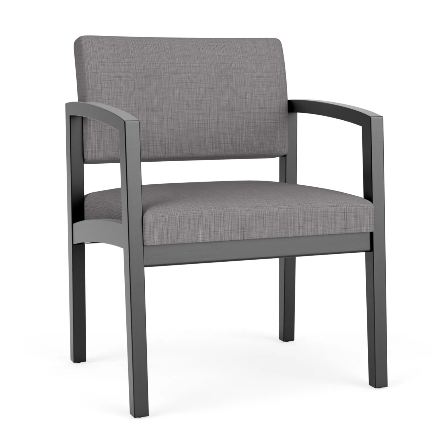 New Castle Wood Oversized Guest Chair with Designer Upholstery