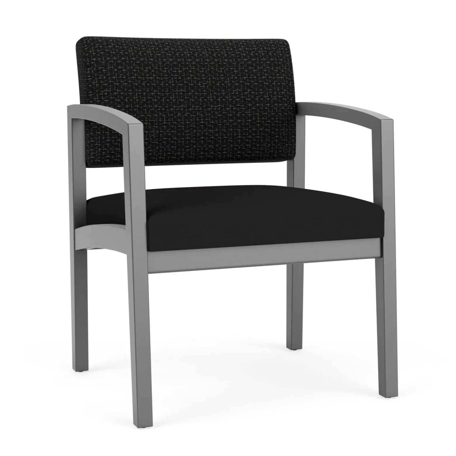 New Castle Wood Oversized Guest Chair with Designer Upholstery