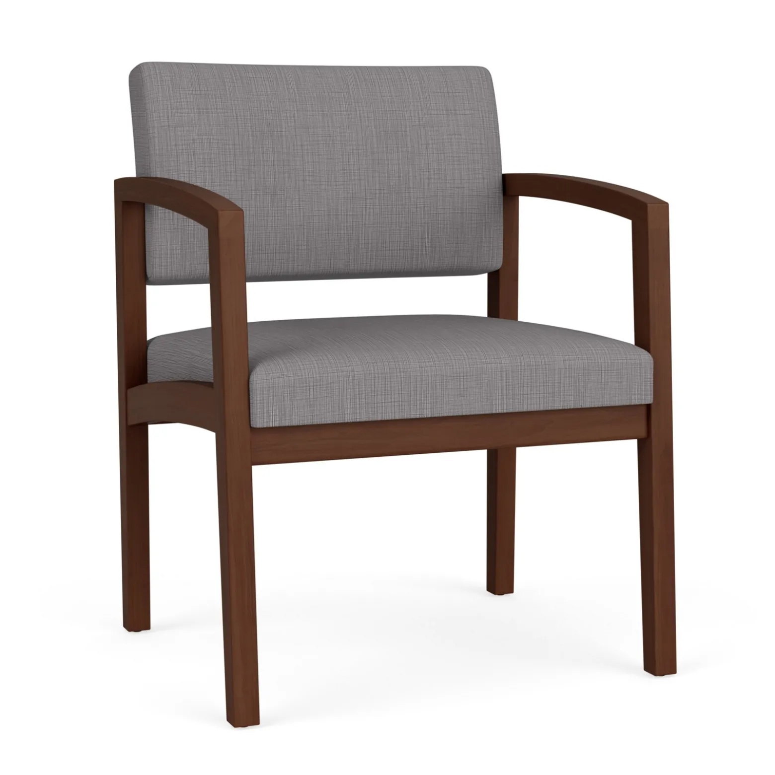 New Castle Wood Oversized Guest Chair with Designer Upholstery