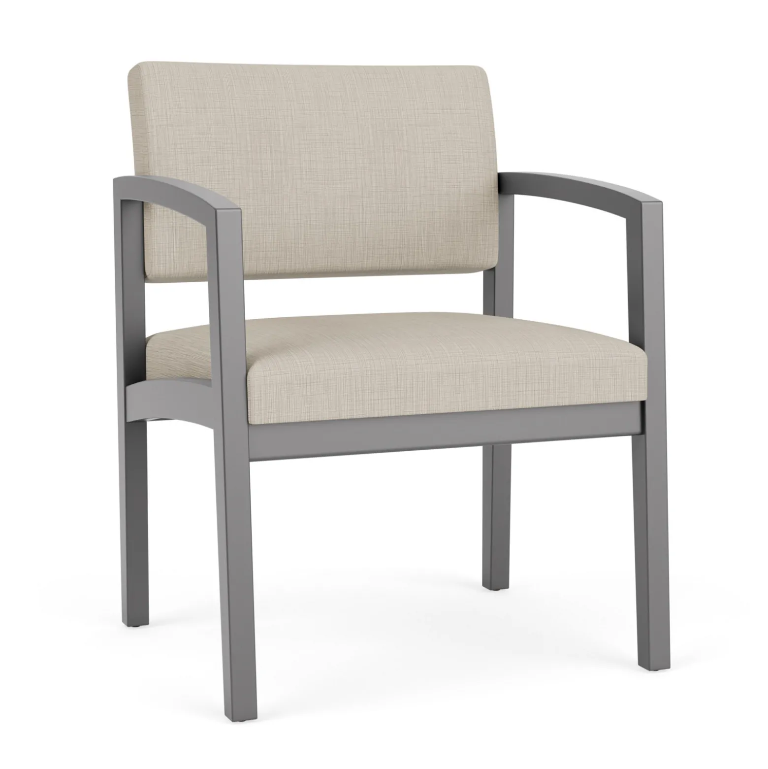 New Castle Wood Oversized Guest Chair with Designer Upholstery