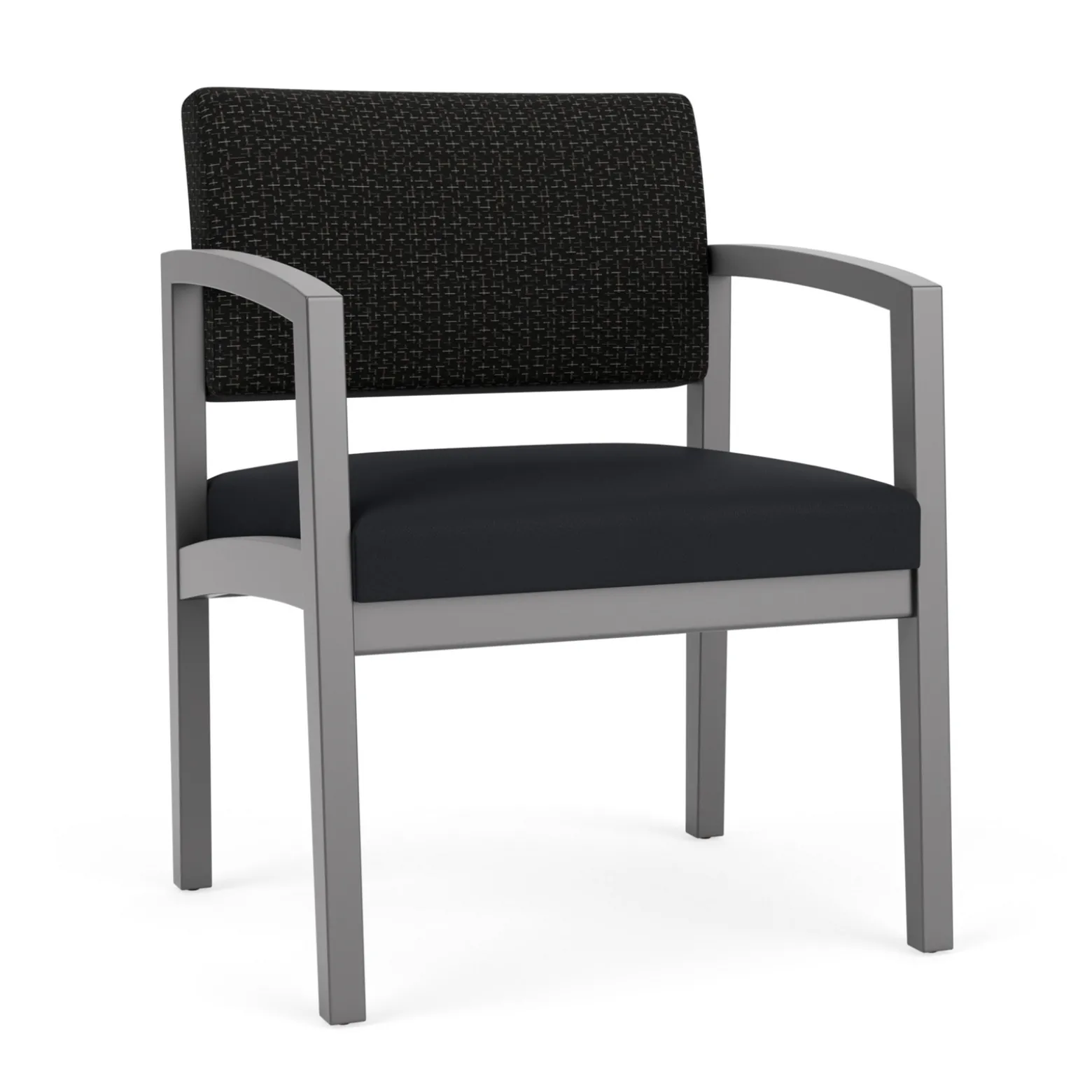 New Castle Wood Oversized Guest Chair with Designer Upholstery