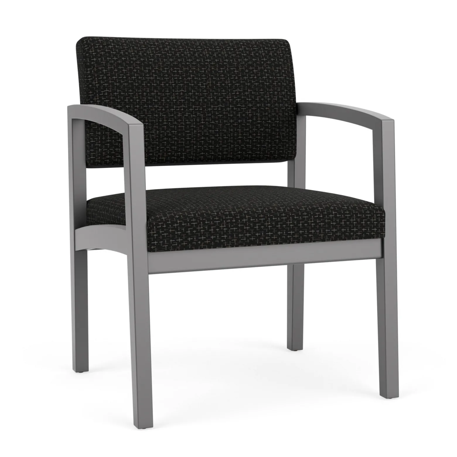 New Castle Wood Oversized Guest Chair with Designer Upholstery