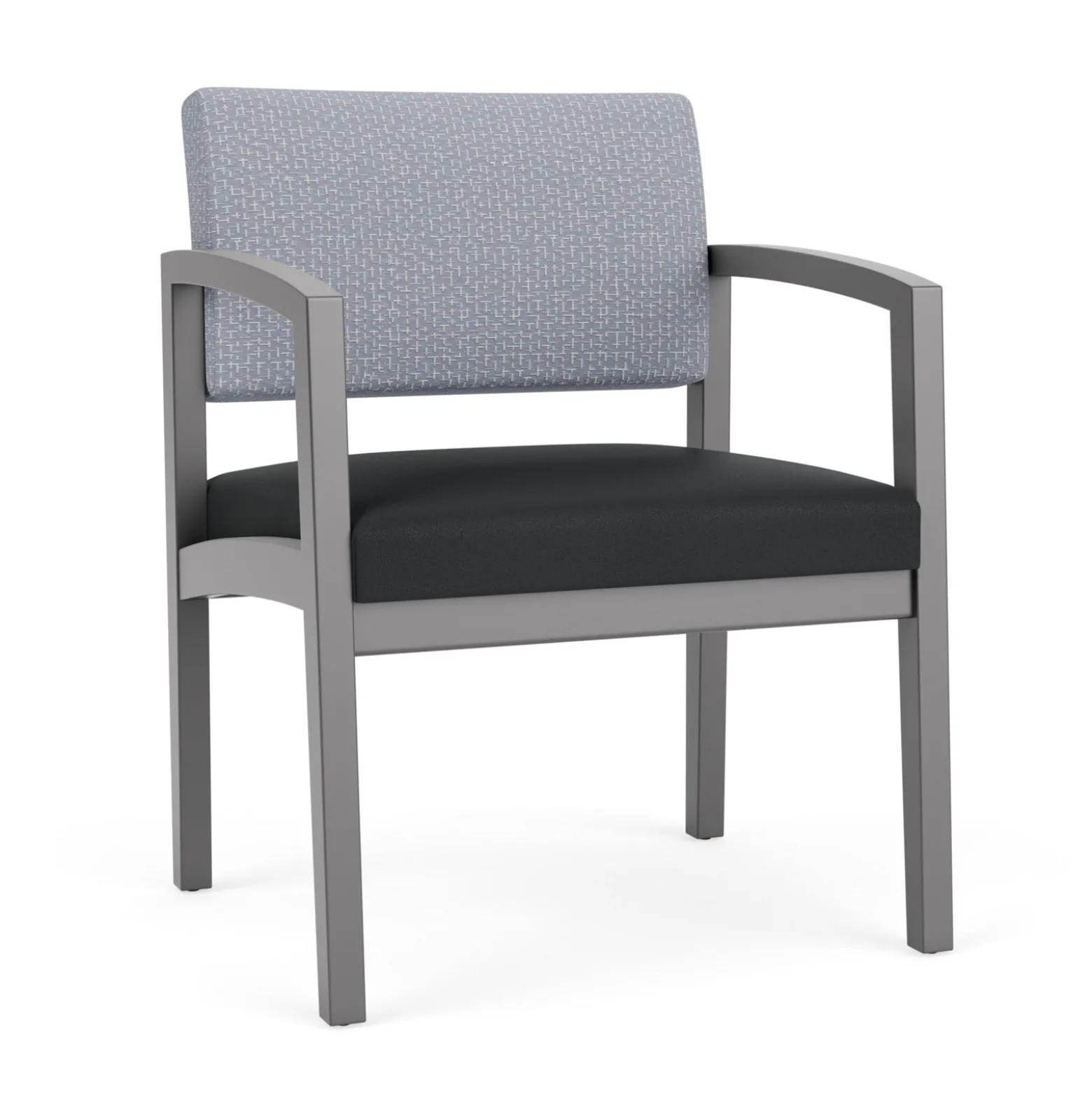 New Castle Wood Oversized Guest Chair with Designer Upholstery
