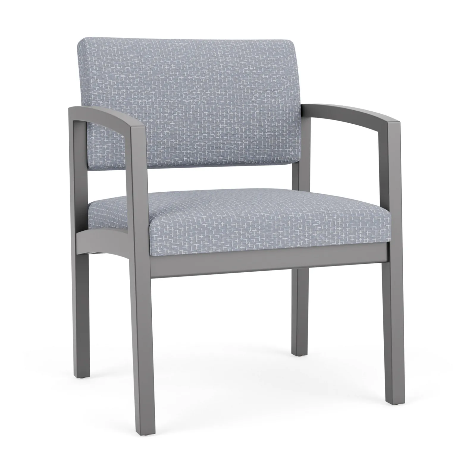 New Castle Wood Oversized Guest Chair with Designer Upholstery