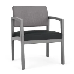 New Castle Wood Oversized Guest Chair with Designer Upholstery