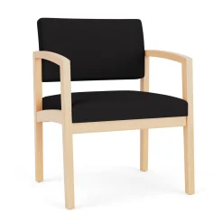 New Castle Wood Oversized Guest Chair with Standard Upholstery