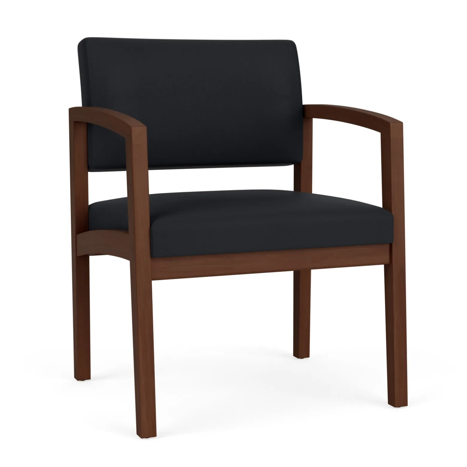 New Castle Wood Oversized Guest Chair with Standard Upholstery