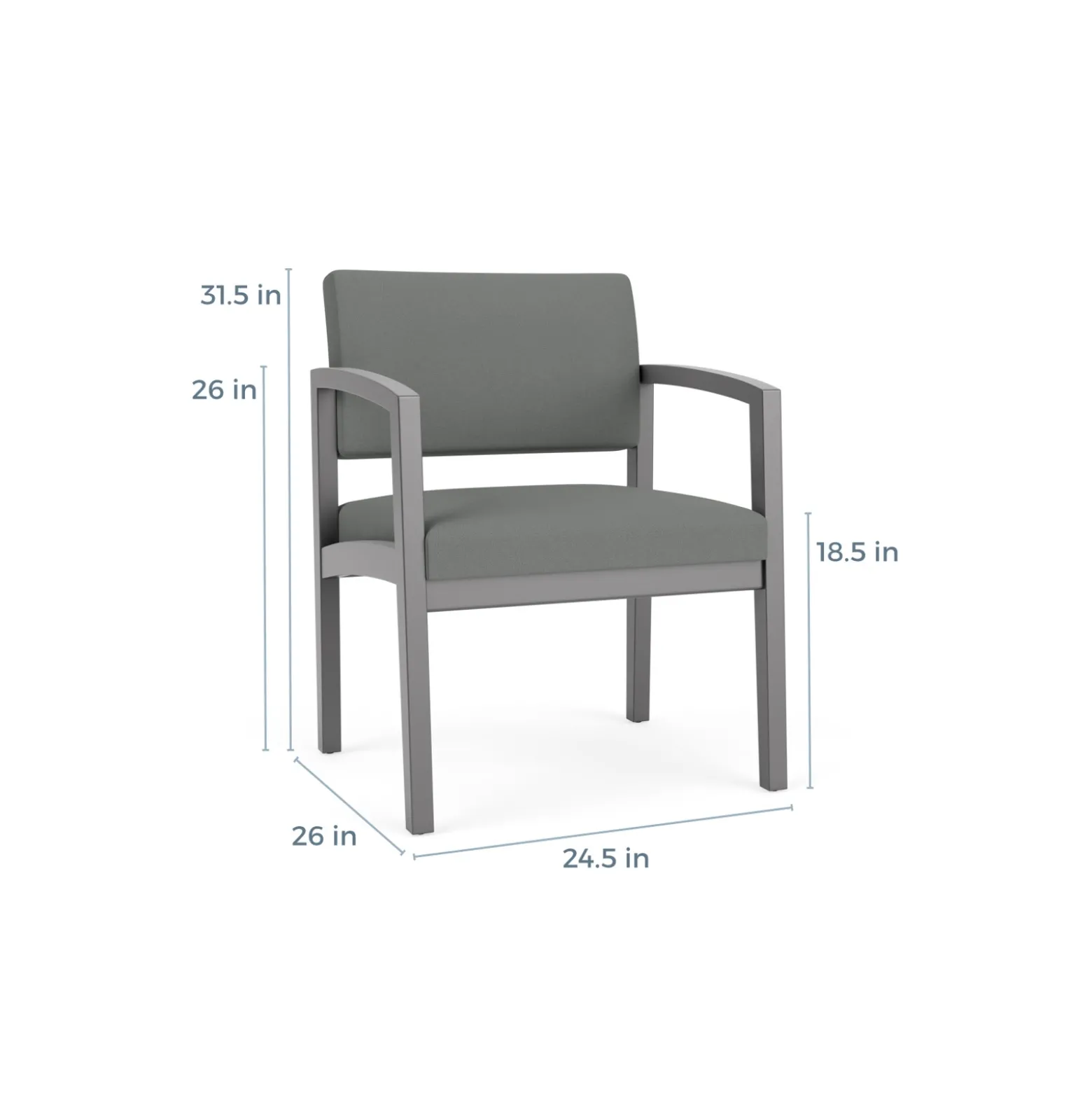 New Castle Wood Oversized Guest Chair with Standard Upholstery
