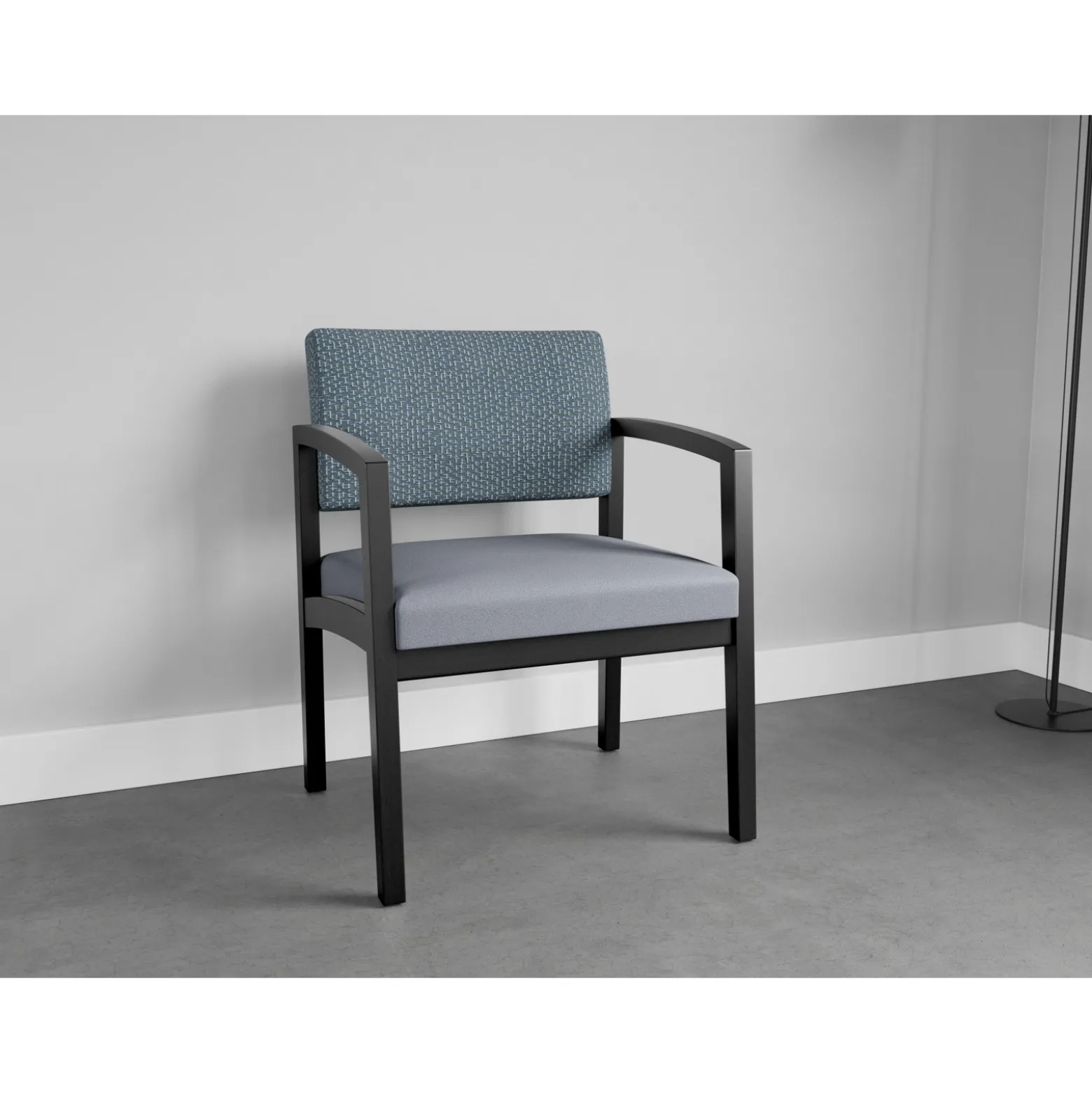 New Castle Wood Oversized Guest Chair with Standard Upholstery