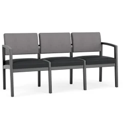 New Castle Wood Three Seater with Designer Upholstery