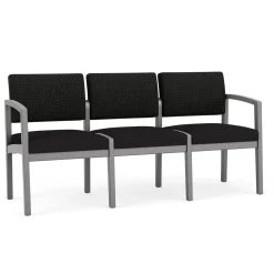 New Castle Wood Three Seater with Designer Upholstery