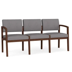 New Castle Wood Three Seater with Designer Upholstery