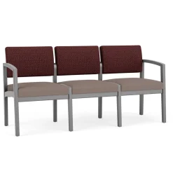 New Castle Wood Three Seater with Designer Upholstery