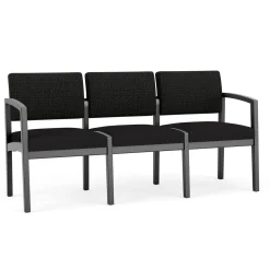 New Castle Wood Three Seater with Designer Upholstery