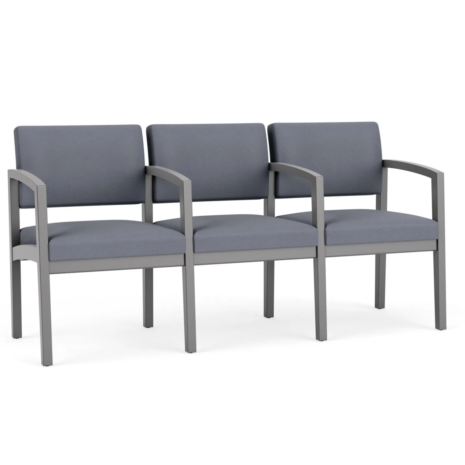 New Castle Wood Three Seater with Center Arms with Standard Upholstery