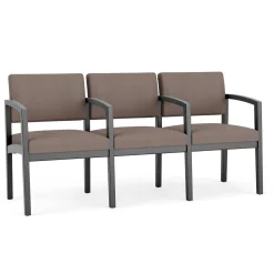 New Castle Wood Three Seater with Center Arms with Standard Upholstery