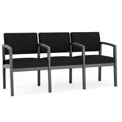 New Castle Wood Three Seater with Center Arms with Standard Upholstery