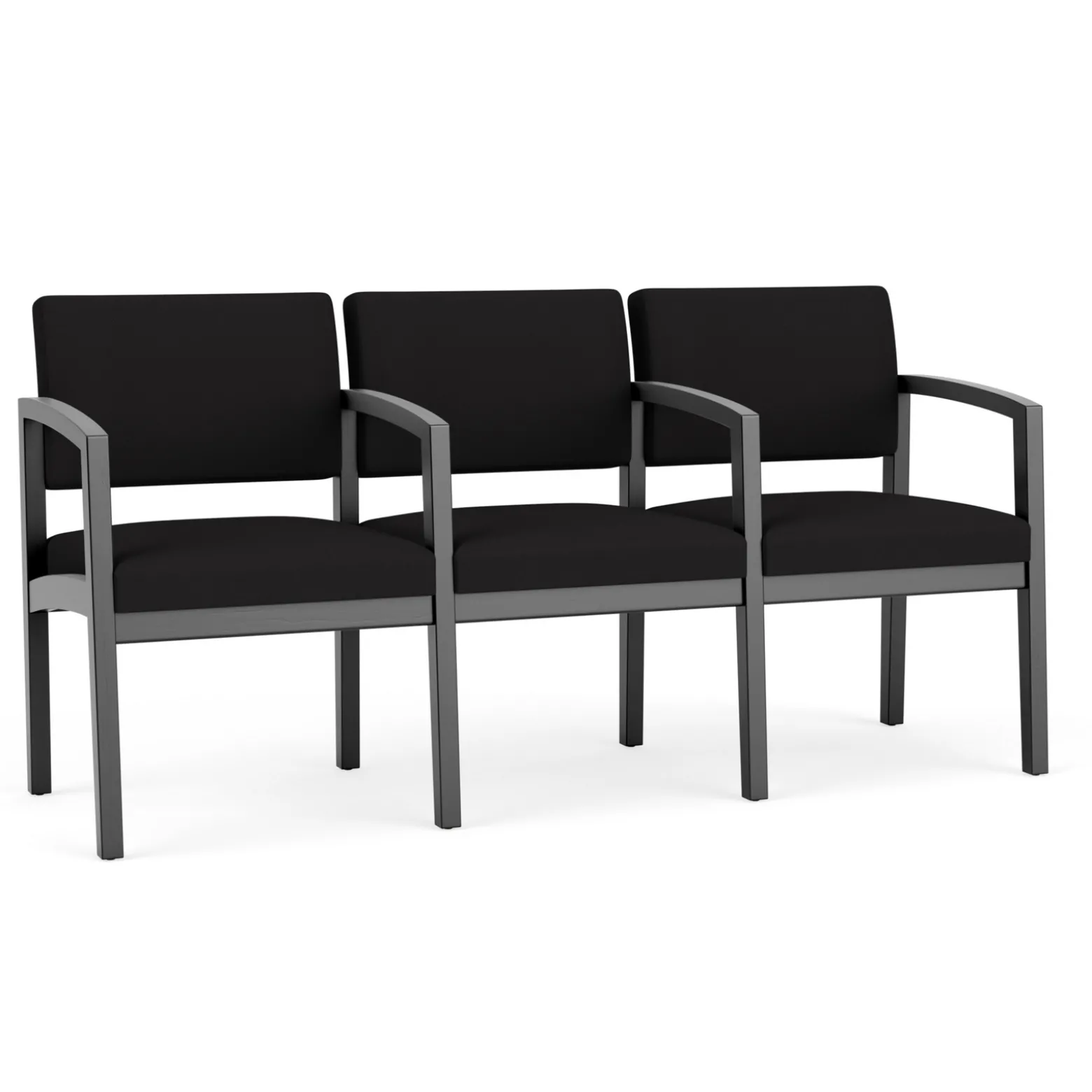 New Castle Wood Three Seater with Center Arms with Standard Upholstery