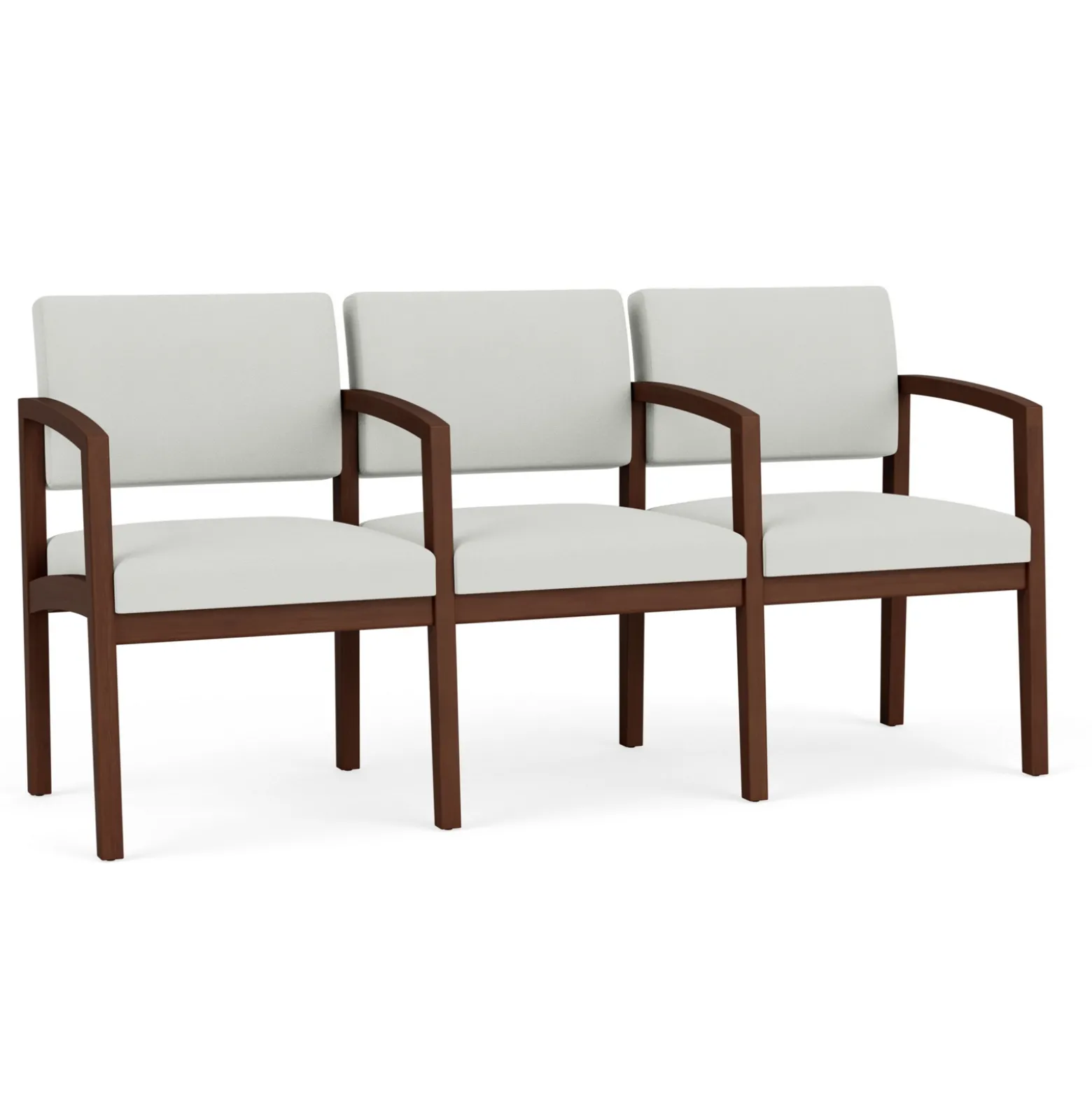 New Castle Wood Three Seater with Center Arms with Standard Upholstery