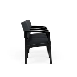 New Castle Wood Three Seater with Center Arms with Designer Upholstery