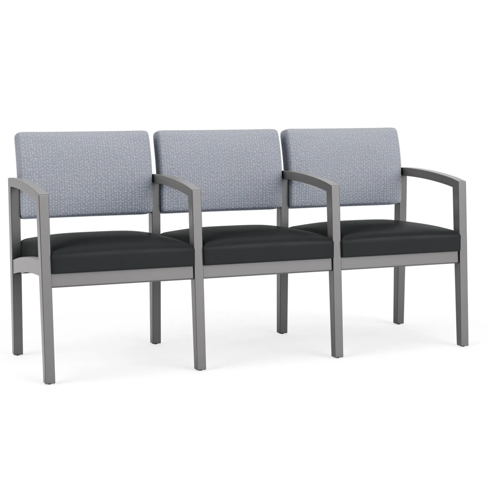 New Castle Wood Three Seater with Center Arms with Designer Upholstery