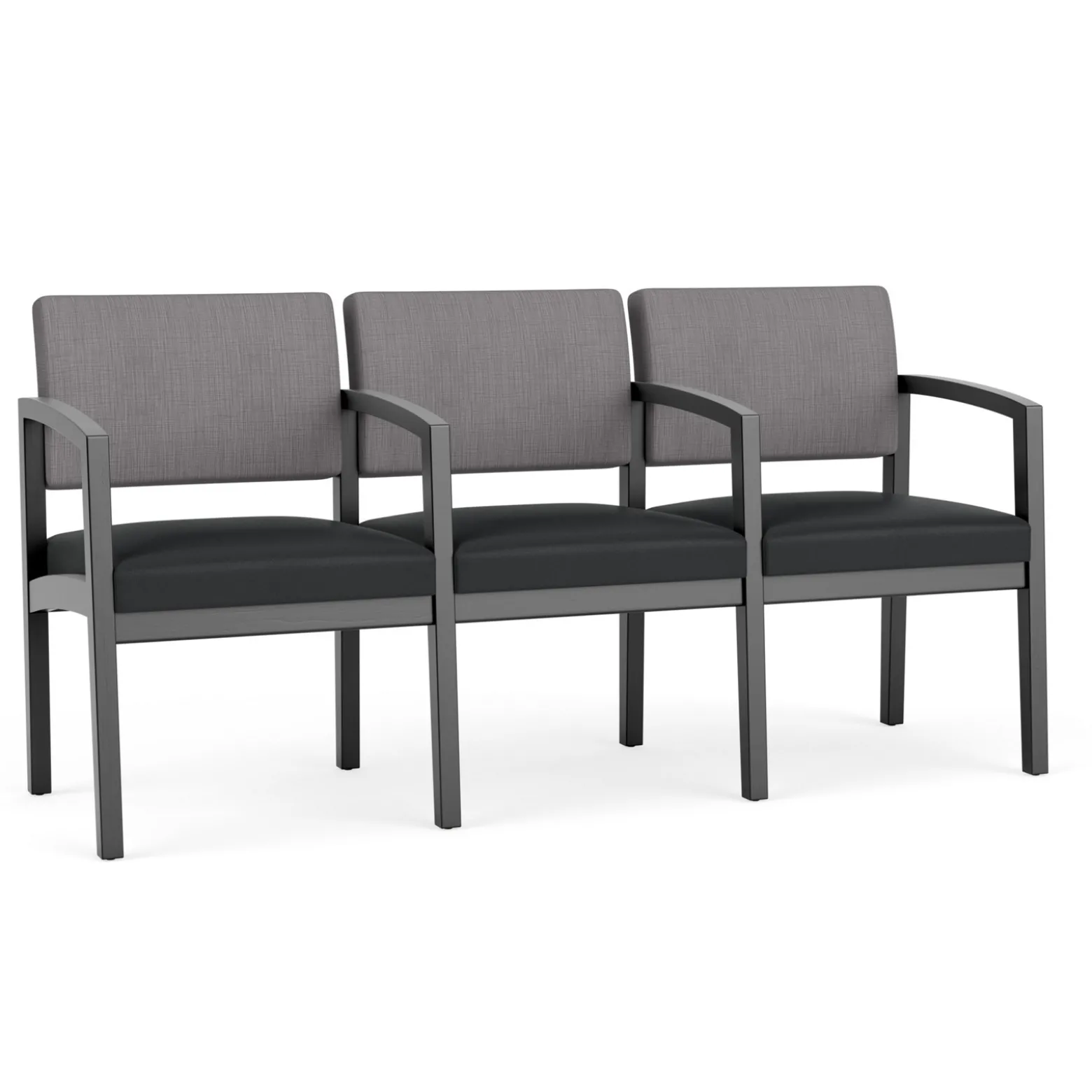 New Castle Wood Three Seater with Center Arms with Designer Upholstery