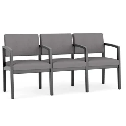 New Castle Wood Three Seater with Center Arms with Designer Upholstery
