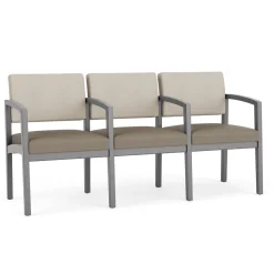 New Castle Wood Three Seater with Center Arms with Designer Upholstery