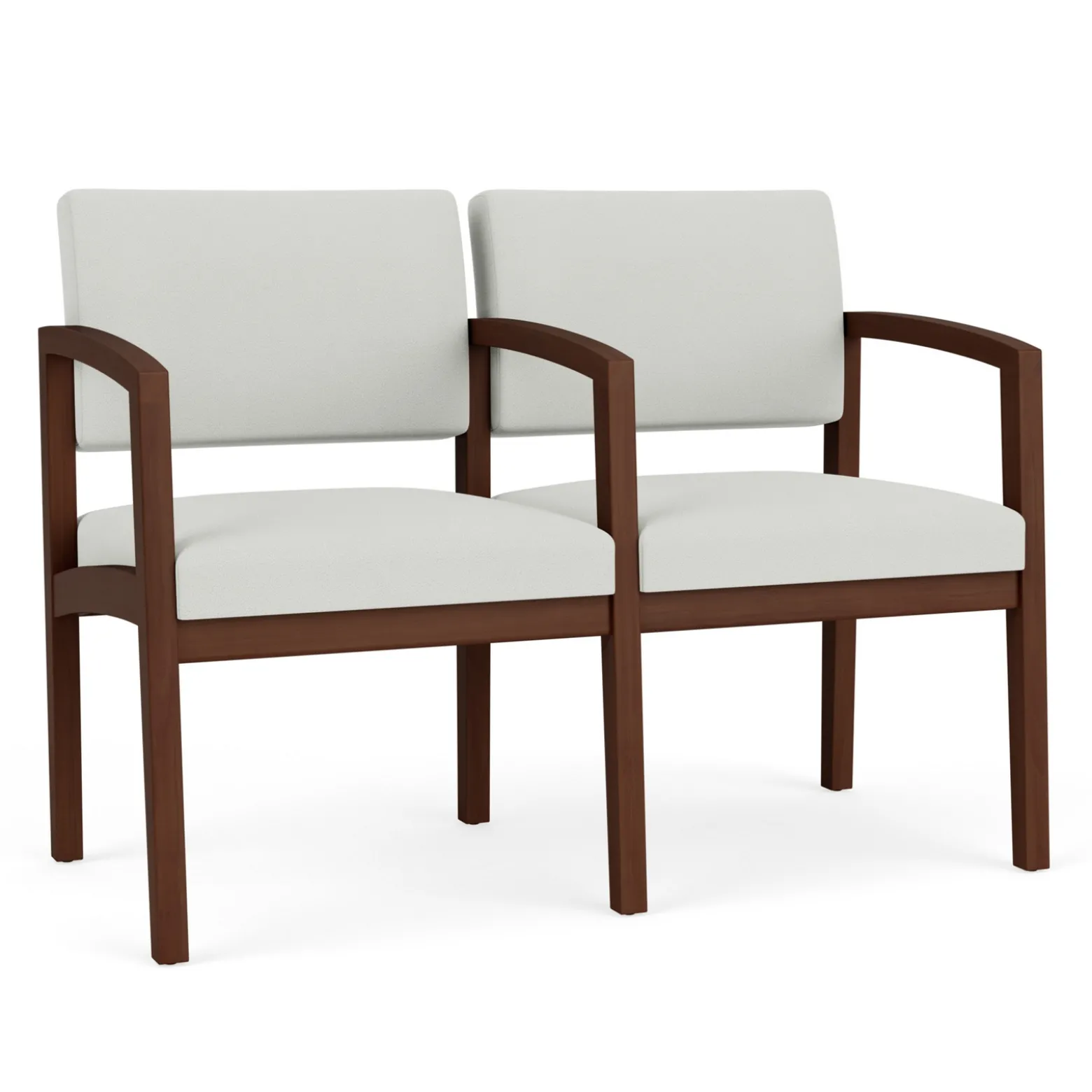 New Castle Wood Two Seater with Center Arm with Standard Upholstery