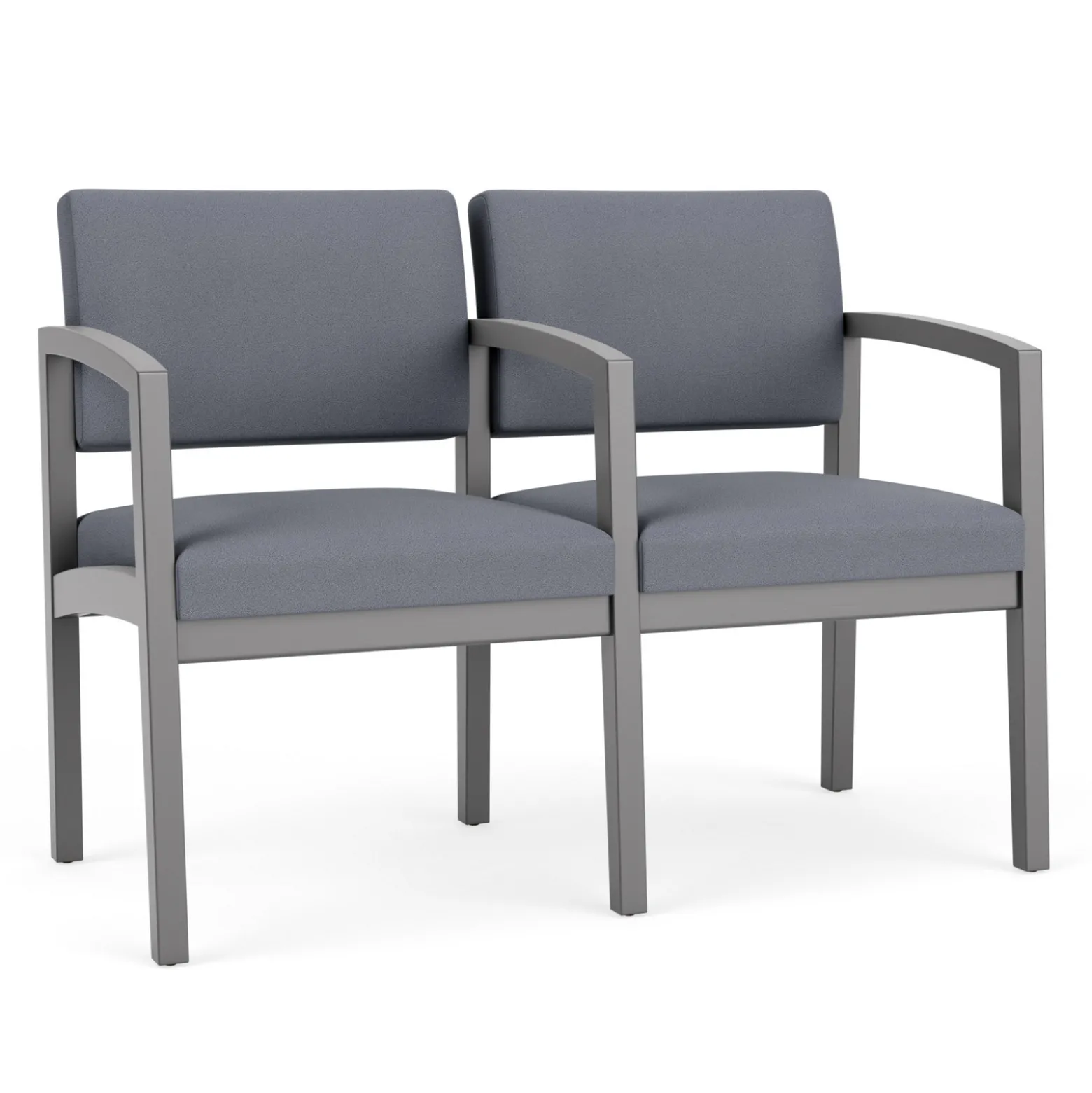 New Castle Wood Two Seater with Center Arm with Standard Upholstery