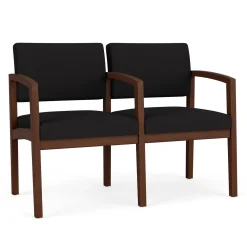 New Castle Wood Two Seater with Center Arm with Standard Upholstery