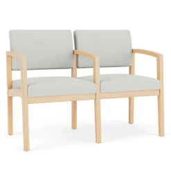 New Castle Wood Two Seater with Center Arm with Standard Upholstery