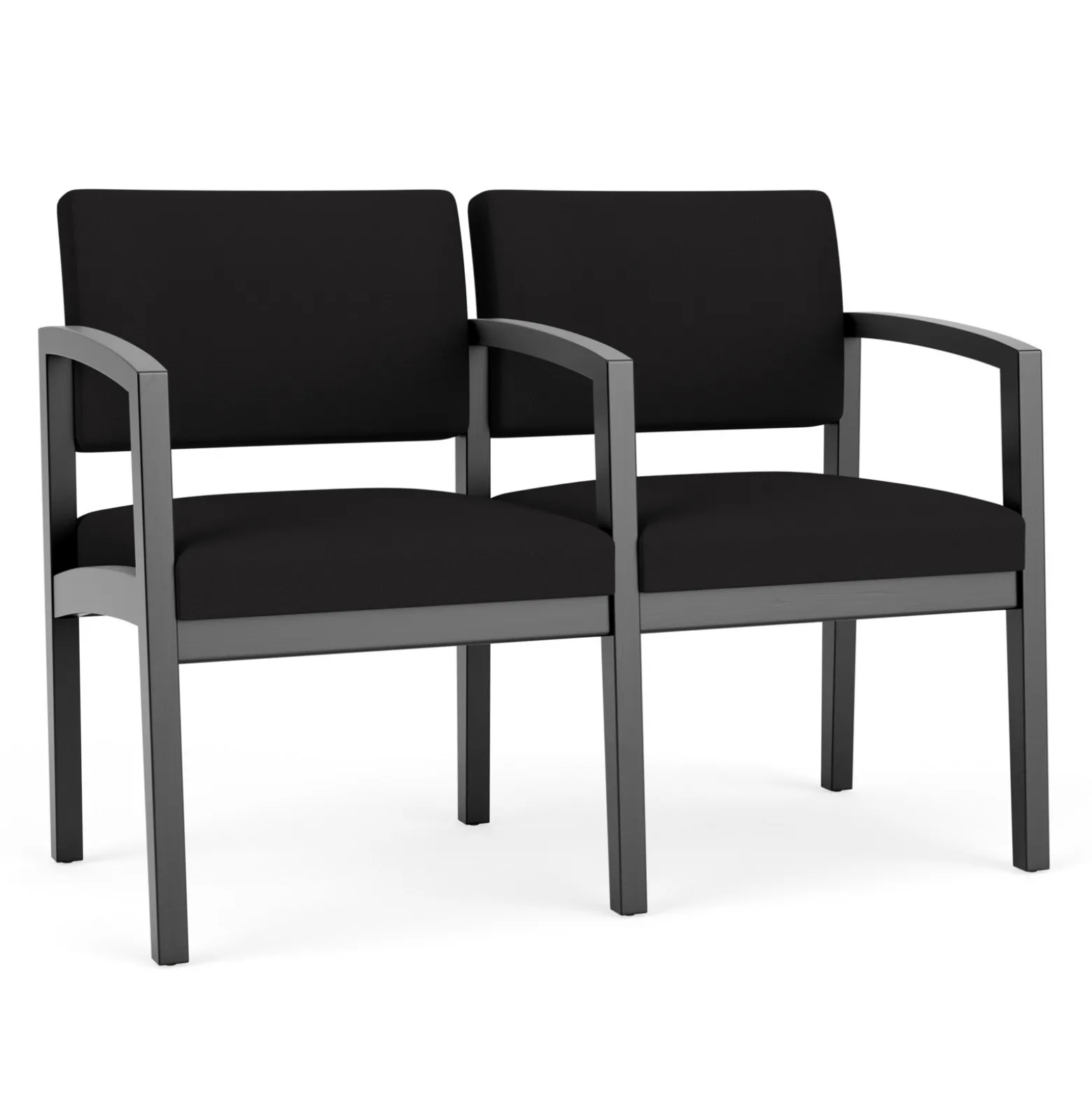 New Castle Wood Two Seater with Center Arm with Standard Upholstery