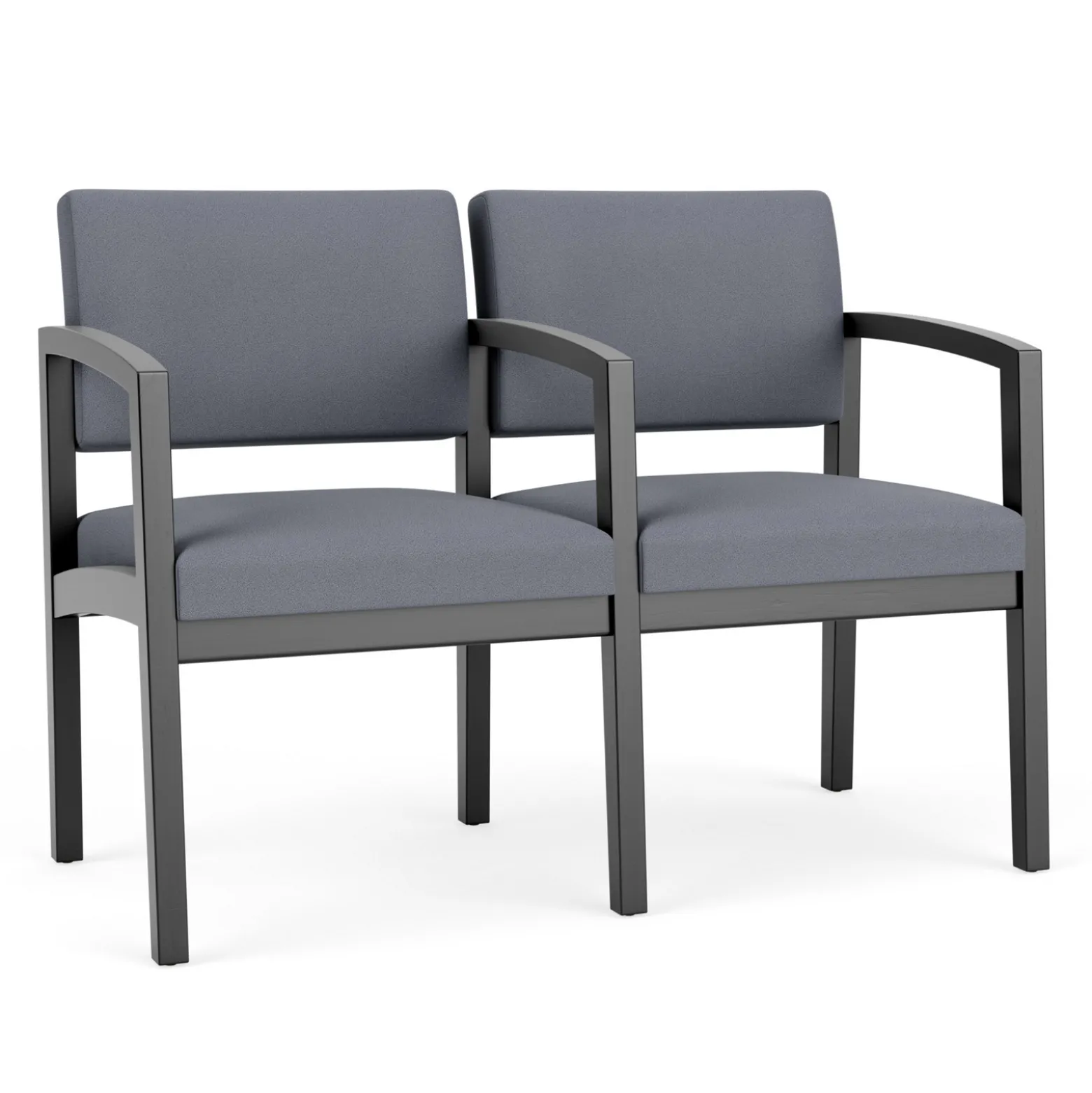 New Castle Wood Two Seater with Center Arm with Standard Upholstery