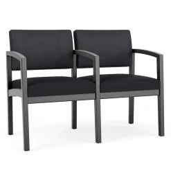 New Castle Wood Two Seater with Center Arm with Designer Upholstery