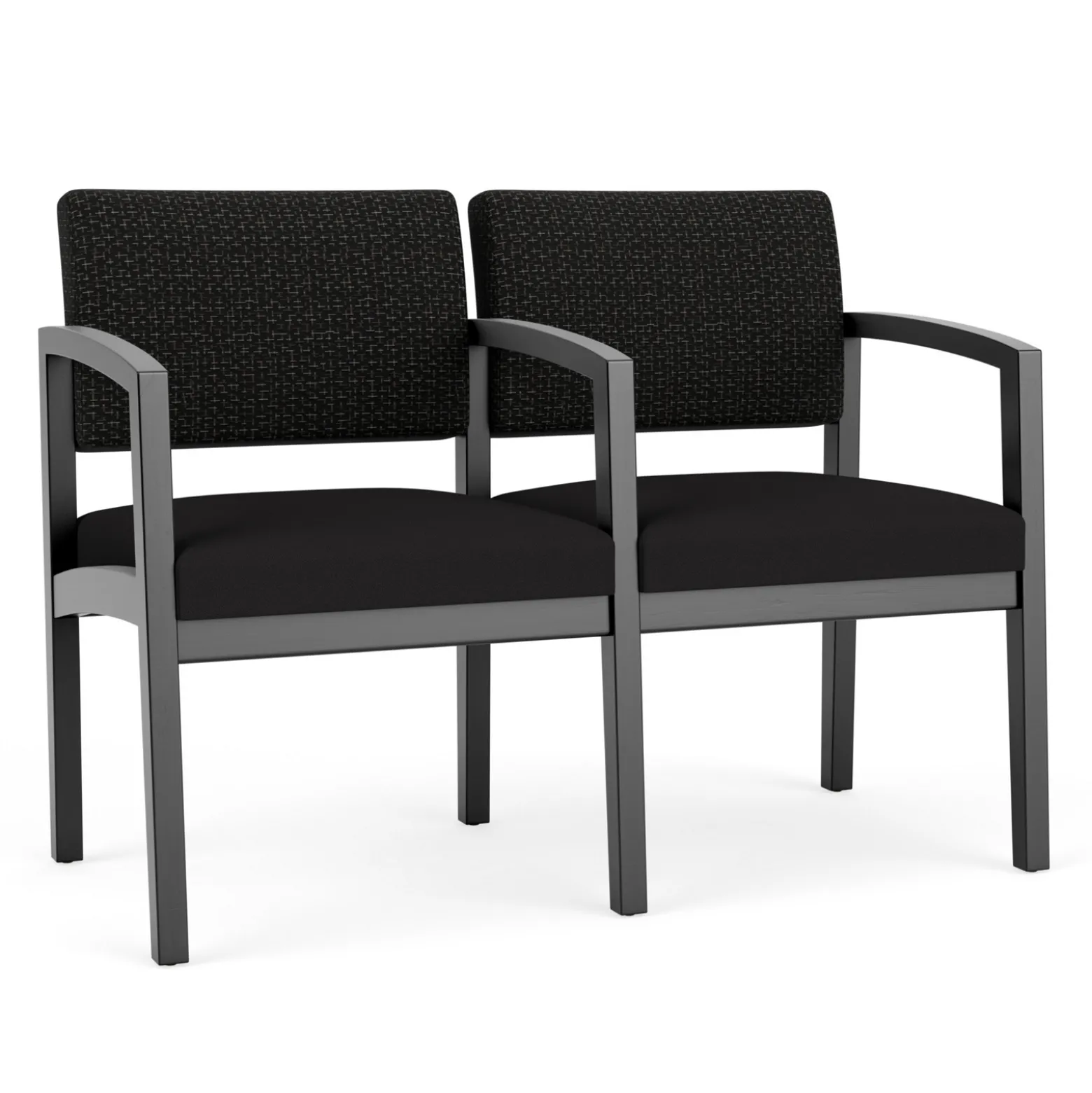 New Castle Wood Two Seater with Center Arm with Designer Upholstery