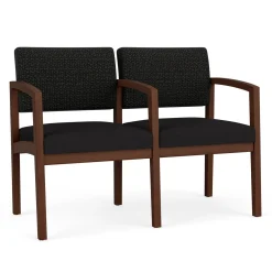 New Castle Wood Two Seater with Center Arm with Designer Upholstery