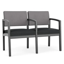 New Castle Wood Two Seater with Center Arm with Designer Upholstery