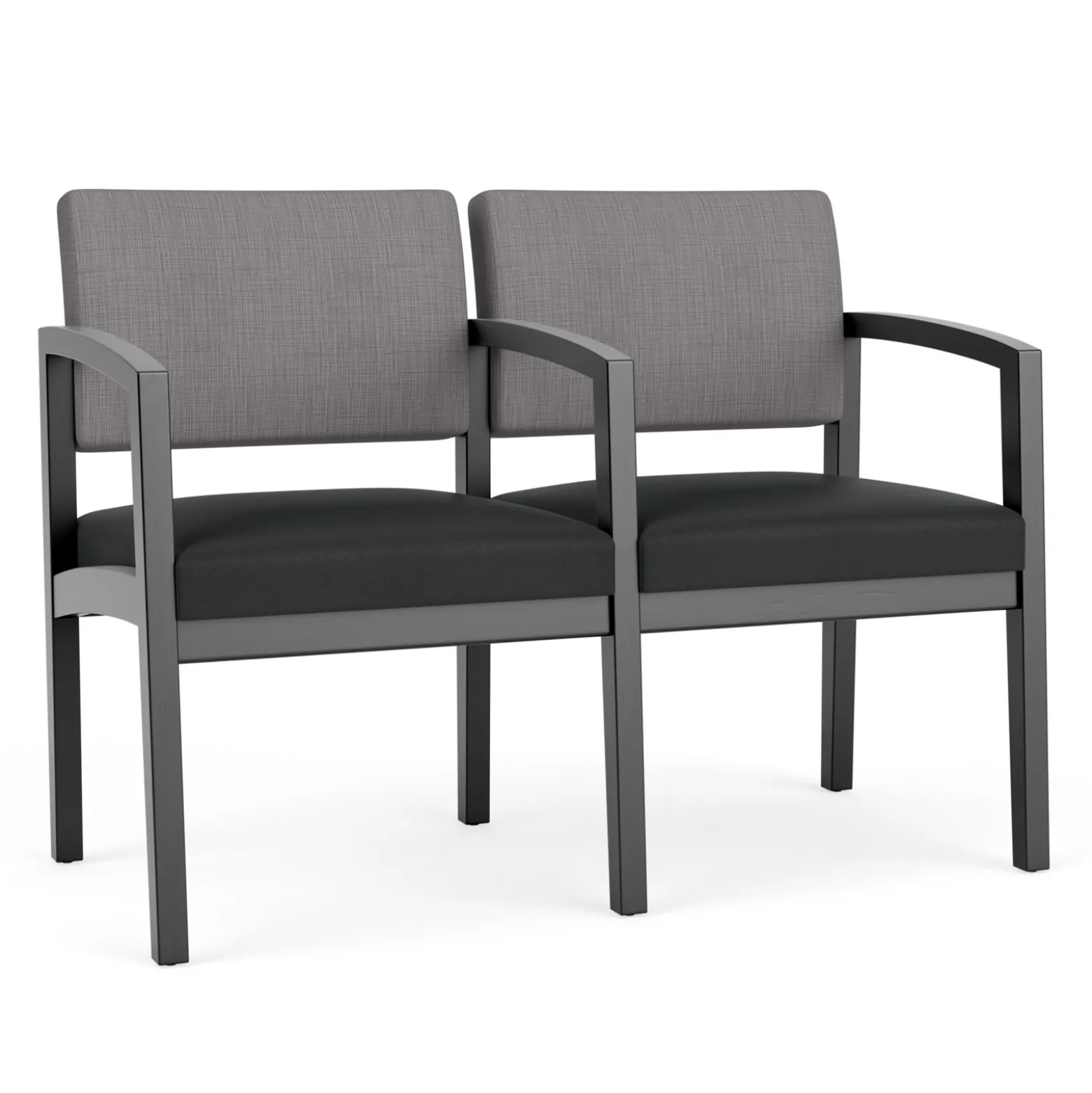 New Castle Wood Two Seater with Center Arm with Designer Upholstery