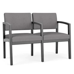 New Castle Wood Two Seater with Center Arm with Designer Upholstery