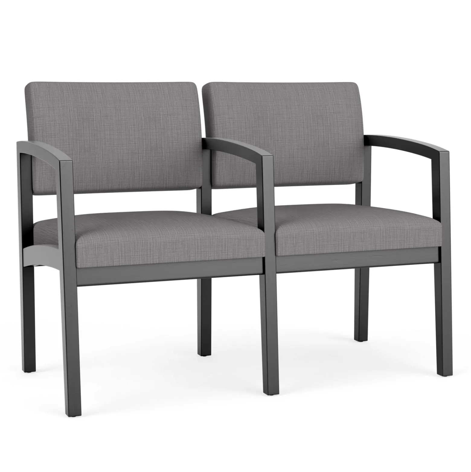 New Castle Wood Two Seater with Center Arm with Designer Upholstery