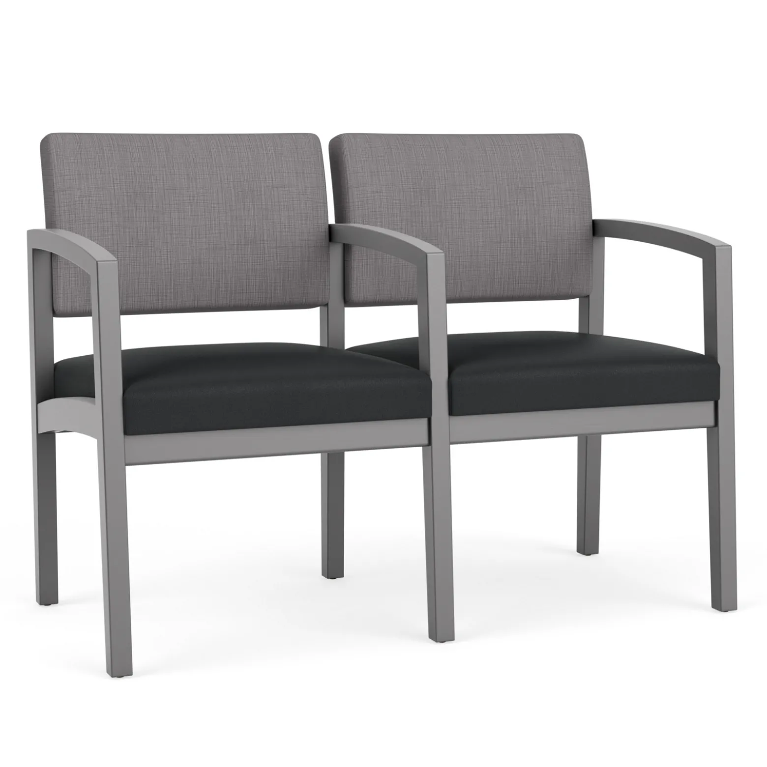 New Castle Wood Two Seater with Center Arm with Designer Upholstery