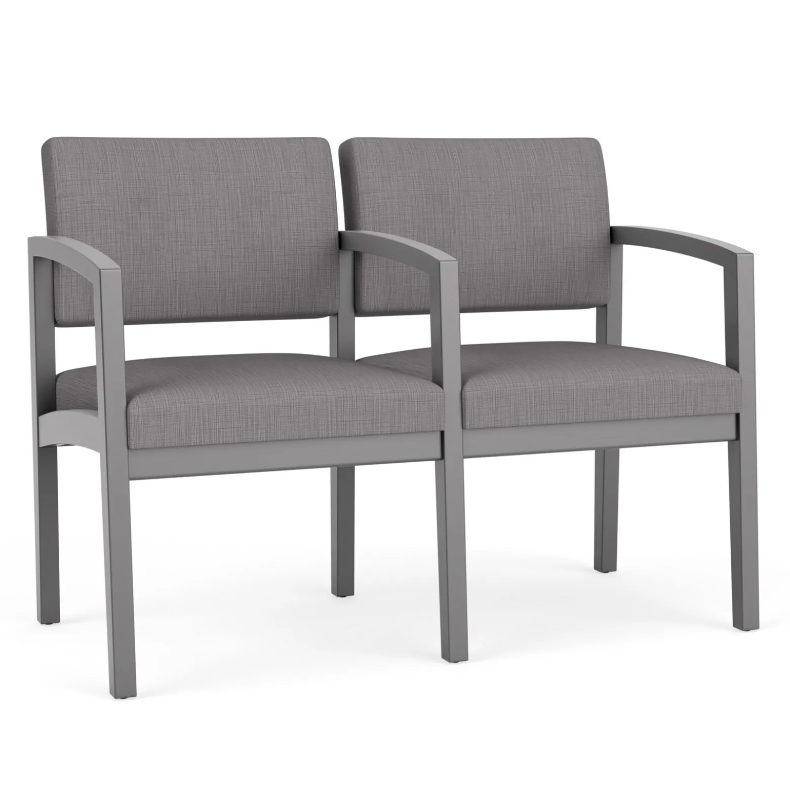 New Castle Wood Two Seater with Center Arm with Designer Upholstery