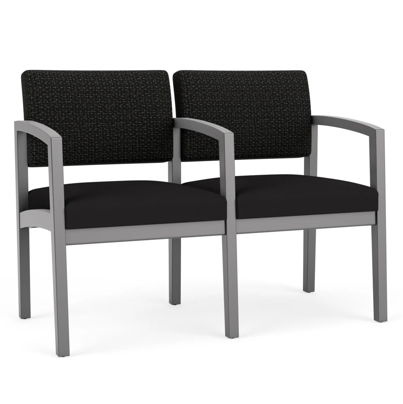 New Castle Wood Two Seater with Center Arm with Designer Upholstery