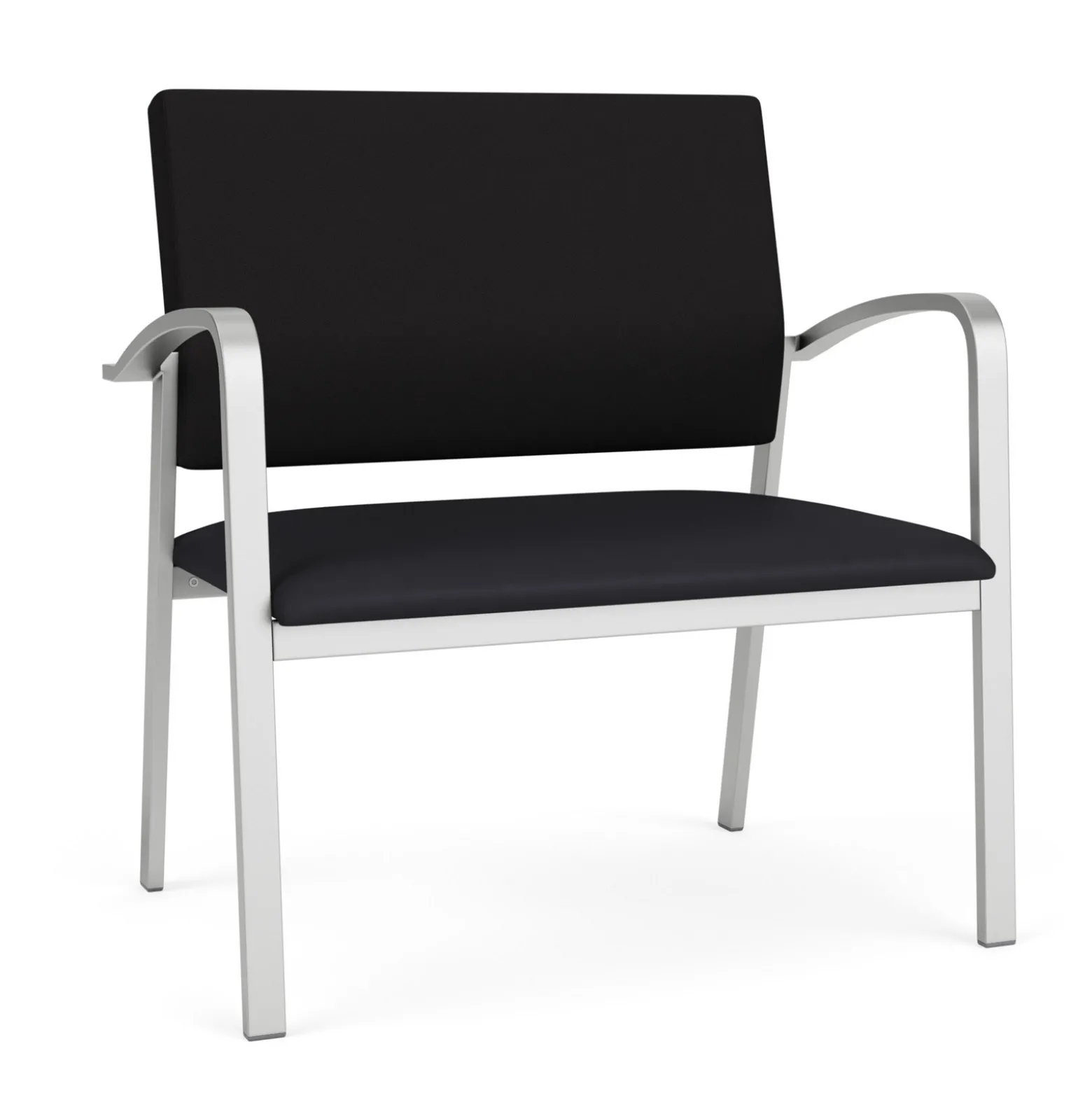 Newport Bariatric Guest Chair with Fabric Back and Antimicrobial Vinyl Seat