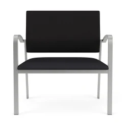 Newport Bariatric Guest Chair with Fabric Back and Antimicrobial Vinyl Seat